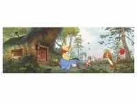 Komar Fototapete Pooh's House, Mehrfarbig, Papier, Kinder, 368x127 cm, Fsc, Made in