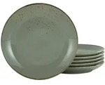 Creatable Desserttellerset, Grau, Keramik, 6-teilig, rund, Essen & Trinken,...