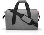 Reisenthel Reisetasche Allrounder L twist silver, Grau, Textil, 48x39.5x29 cm,