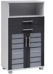 Mid.you Midischrank Niko, Anthrazit, Silber, Kunststoff, 1 F&auml;cher, 59.8x110.5x32.6