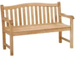Zebra Gartenbank Pagodenbank, Teak, Holz, Teakholz, massiv, 2-Sitzer, 130x90x63 cm,