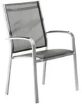 Sieger Stapelsessel, Graphit, Grau, Metall, Textil, Flachrohr, 61x98x57 cm,