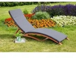 Gardenson Gartenliege Cuba, Anthrazit, Eukalyptusholz, Holz, Eukalyptusholz,