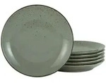 Creatable Speisetellerset, Grau, Keramik, 6-teilig, rund, Essen & Trinken, Geschirr,