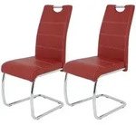 P & B Schwingstuhl-Set, Bordeaux, Metall, Textil, Rundrohr, C-Form, 43x98x59 cm, mit
