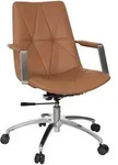 Mid.you Drehstuhl, Braun, Textil, Drehkreuz, 56x101x73 cm, Wippmechanik mit