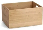 Zeller Present Kiste, Natur, Holz, Bambus, Hartholz, 40x30x21 cm, Tragegriff, Ordnen