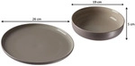 Ritzenhoff Breker Tafelservice, Taupe, Keramik, 8-teilig, 2x2x2 cm, Essen & Trinken,