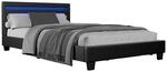 Juskys Polsterbett, Schwarz, Holzwerkstoff, 120x200 cm, Schlafzimmer, Betten,