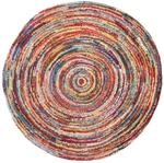 Novel Webteppich Sixteen round, Mehrfarbig, Textil, Abstraktes, rund, in