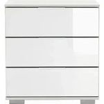 Carryhome Nachtschrank, Wei&szlig;, Kunststoff, 3 Schublade(n) Schubladen, 52x58x38...