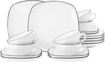 Seltmann Weiden Teeservice, Wei&szlig;, Keramik, 18-teilig, Rechteckig, 2x2x2 cm, Essen &