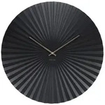 Karlsson Wanduhr, Schwarz, Metall, Rund, 50x50x3.5 cm, CE, Dekoration, Uhren,