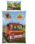 Herding Babybettw&auml;sche Feuerwehrmann Sam, Mehrfarbig, Textil, 100x135 cm,...