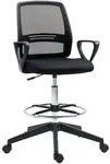 Vinsetto Arbeitsstuhl, Schwarz, Textil, 66x120x68 cm, Arbeitszimmer, B&uuml;rost&uuml;hle,