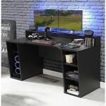 Mid.you Gamingtisch, Schwarz, Metall, Kunststoff, Holzwerkstoff, rechteckig,