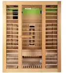 Home Deluxe Infrarotkabine, Braun, Holz, 153x190x110 cm, Freizeit, Wellness,