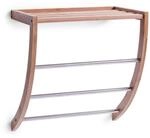 Zeller Present Handtuchhalter, Natur, Holz, Metall, Bambus, Hartholz, 38x40x24 cm,