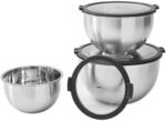 Gefu Sch&uuml;sselset Mondi, Schwarz, Transparent, Metall, Kunststoff, 3-teilig, rund,
