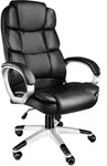 tectake B&uuml;rostuhl, Schwarz, Textil, 70x123x71 cm, Arbeitszimmer, B&uuml;rost&uuml;hle,