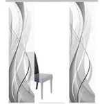 Fl&auml;chenvorhang Carlisle, Grau, Textil, Wellen, 60x245 cm, mit Paneelwagen,