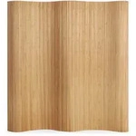 Homestyle4u Paravent, Hellbraun, Naturmaterialien, 250x195x0.3 cm, Wohnzimmer,