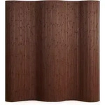 Homestyle4u Paravent, Dunkelbraun, Naturmaterialien, 250x195x0.3 cm, Wohnzimmer,