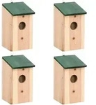 vidaXL Vogelh&auml;user, Braun, Holz, Rechteckig, 12x22x12 cm, Gartenzubeh&ouml;r,