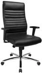 Topstar Chefsessel , Schwarz , Leder , Echtleder , Rindleder , Uni , Drehkreuz , Topstar Chefsessel , Schwarz , Leder , Echtleder , Rindleder , Uni , Drehkreuz ,