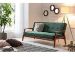 Livetastic Schlafsofa, Gr&uuml;n, Kirschbaum, Holz, Eukalyptusholz, massiv, 3-Sitzer,