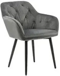 Mid.you Armlehnstuhl, Grau, Textil, konisch, 61x85x45 cm, Esszimmer, St&uuml;hle,