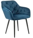 Mid.you Armlehnstuhl, Blau, Textil, konisch, 61x85x45 cm, Esszimmer, St&uuml;hle,