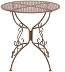 CLP Gartenbeistelltisch, Braun, Metall, 70x74x70 cm, Gartenm&ouml;bel, Gartentische,