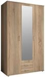 Boxxx Kleiderschrank, Sonoma Eiche, Glas, Holzwerkstoff, 4 F&auml;cher, 2 Schublade(n)