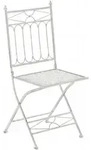 CLP Gartenklappstuhl, Wei&szlig;, Wei&szlig;, Metall, 40x95x40 cm, Gartenm&ouml;bel, Gartenst&uuml;hle,
