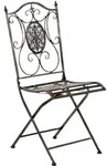 CLP Gartenklappstuhl, Bronze, Metall, 42x91x49 cm, Gartenm&ouml;bel, Gartenst&uuml;hle,
