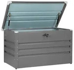 Beliani Auflagenbox, Grau, Metall, 132x64x62 cm, Aufbewahrung & Schutzh&uuml;llen,