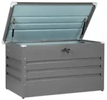 Beliani Auflagenbox, Grau, Metall, 100x60x62 cm, Aufbewahrung & Schutzh&uuml;llen,
