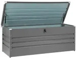Beliani Auflagenbox, Grau, Metall, 600 L, Rechteckig, 165x63x70 cm, Aufbewahrung &