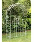 DanDiBo Rosenbogen, Grau, Metall, 140x225x37 cm, Gartenzubeh&ouml;r, Gartendeko