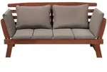Beliani Gartensofa, Dunkelbraun, Holz, 210x82x66 cm, Loungem&ouml;bel, Outdoorsofas