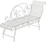 CLP Gartenliege, Perlmutt, Metall, 156x78x46 cm, Gartenm&ouml;bel, Gartenliegen
