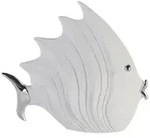 Dekofisch, Grauwei&szlig;, Kunststoff, Fisch, 26 cm, Dekoration, Skulpturen &...