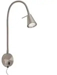 Briloner Led-Wandleuchte Tusa, Nickel, Metall, 45 cm, schwenkbar, Lampen & Leuchten,