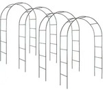 tectake Rosenbogen, Gr&uuml;n, Metall, Formgebogen, 40x240x140 cm, Gartenzubeh&ouml;r,