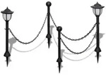 vidaXL Solarleuchte, Schwarz, Kunststoff, Formgebogen, 14.5x125x16.5 cm, Lampen &