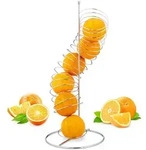 Relaxdays Obsthalter, Silber, Metall, 48 cm, Essen & Trinken, Geschirr, Schalen &