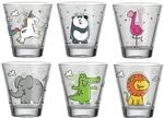 Leonardo Kinder-Gl&auml;serset Bambini, Mehrfarbig, Transparent, 6-teilig, 120 ml,