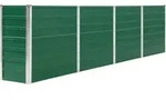 vidaXL Hochbeet, Gr&uuml;n, Metall, 40x77x320 cm, Gartenzubeh&ouml;r, Hochbeete