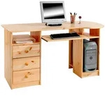Idimex Schreibtisch, Natur, Holz, Kiefer, Vintage, 140x74x67 cm, FSC Mix,